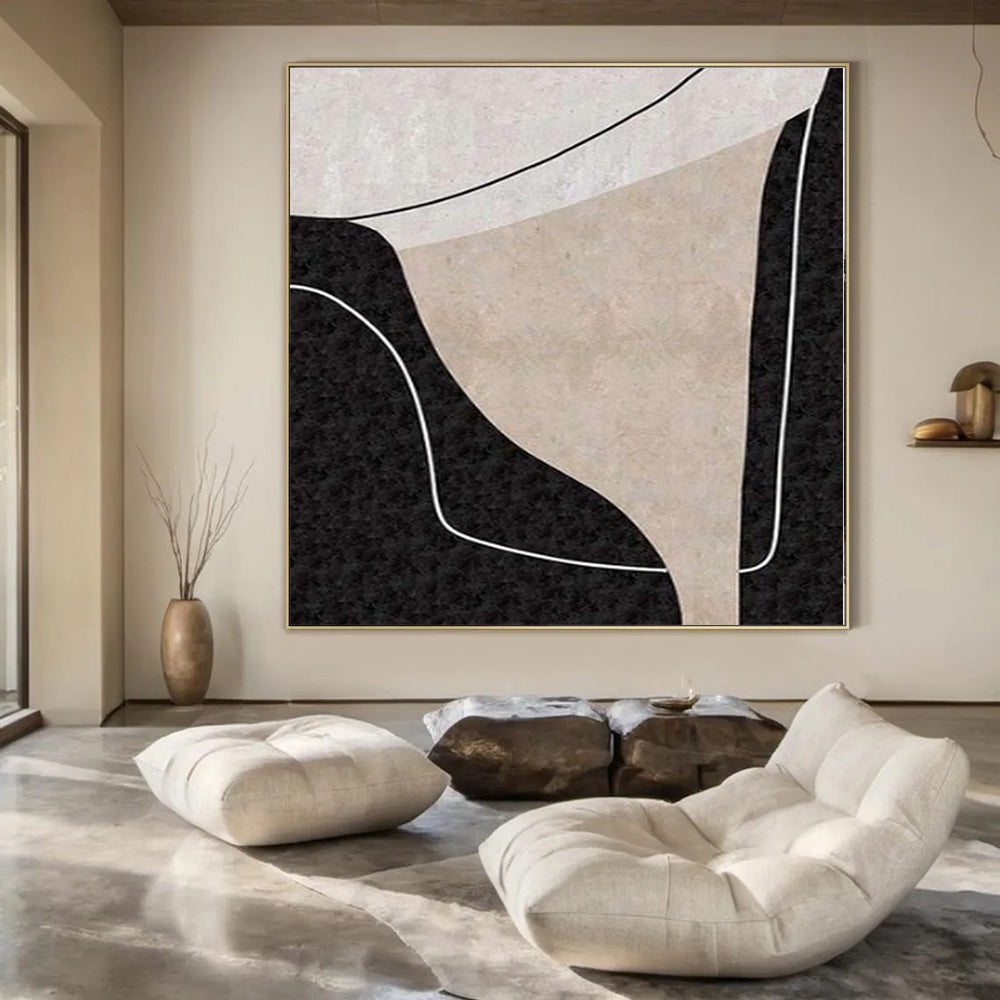 Super-Sized Hand-Painted Modern Abstract Wall Decor for Family Home Music Rooms