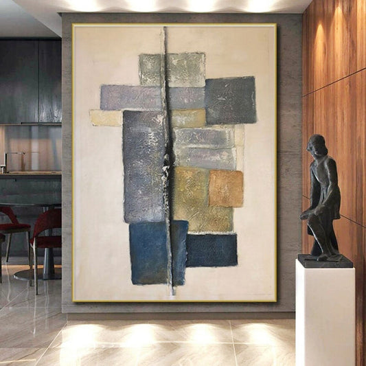 Super-Sized Contemporary Abstract Painting for Modern Kids’ Playroom Mural Wall