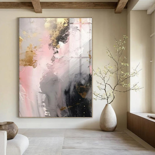 Minimalist Zen Hand-Painted Abstract Art for Serene Bedrooms