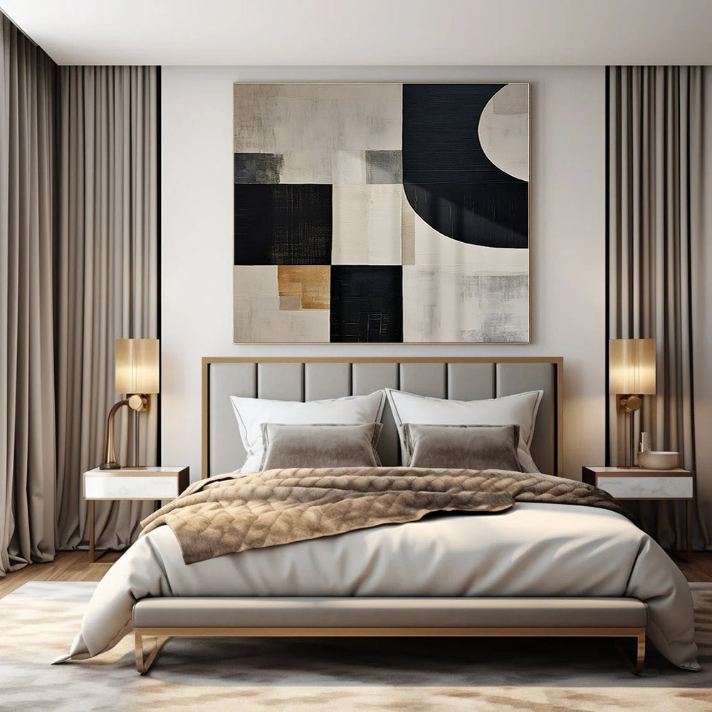 Hand-Painted Bespoke Abstract Mural for Hallway and Office