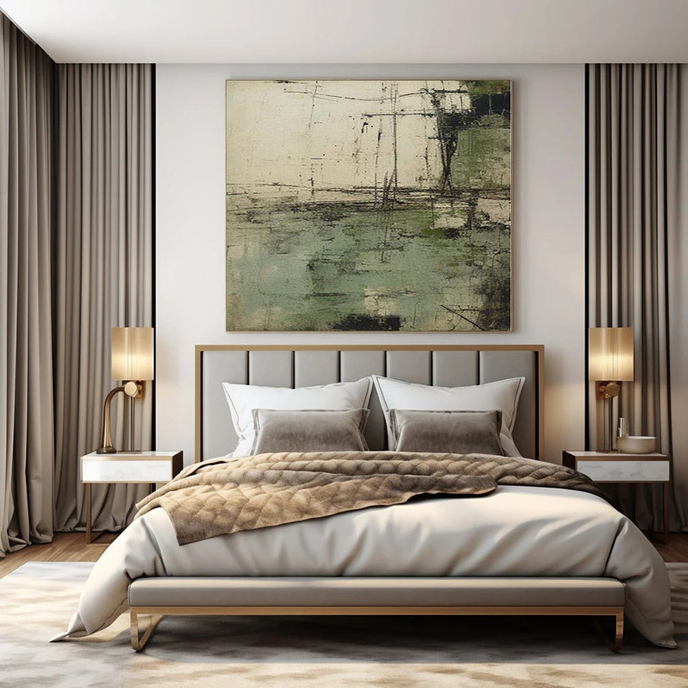 Monumental Abstract Painting for Wine Cellar Interiors - Commissioned Oil on Linen