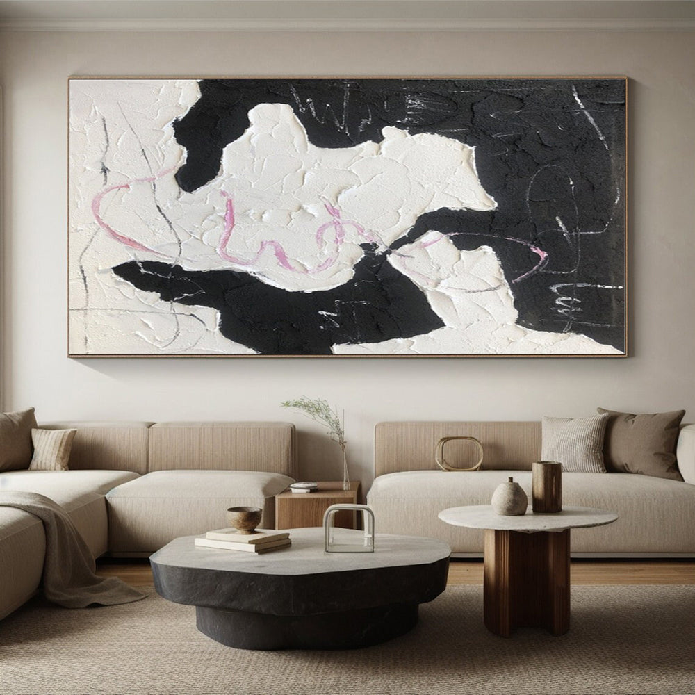 Oversized Modern Abstract Canvas for Home Music Studio Creative Backdrop