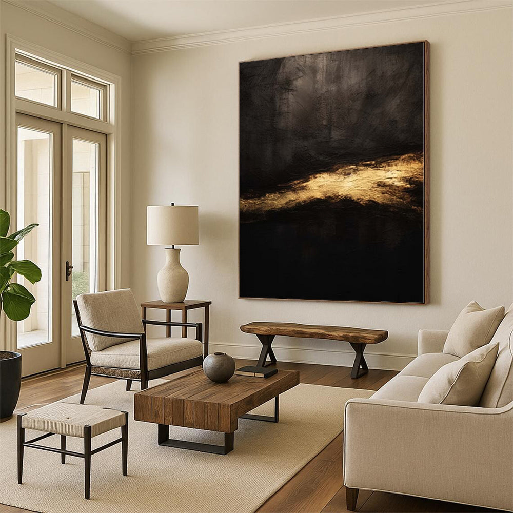 Large Abstract Canvas for Beekeeping Apiary Shelters - Made to Order Mixed Media on Linen