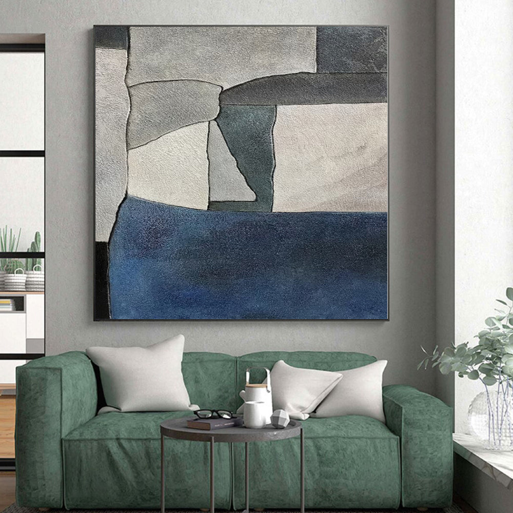 Huge Made-to-Order Abstract Painting for Garage Workshop Feature Wall
