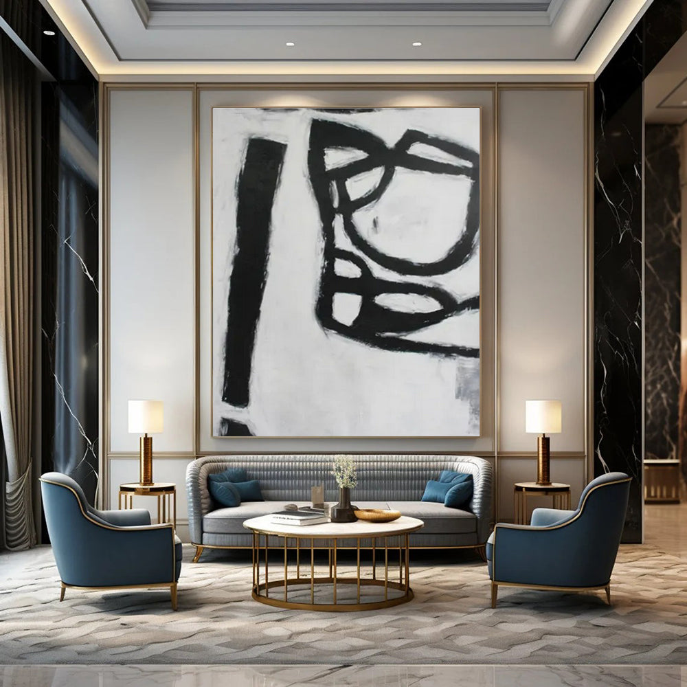 Hand-Painted Bespoke Abstract Canvas for Bedroom & Hotel Guest Rooms