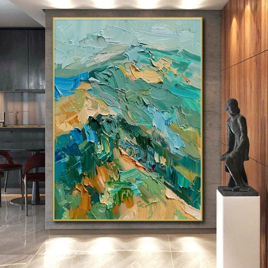 Giant Modern Abstract Artwork for Fitness Studio Spin Class Rooms