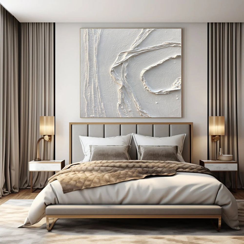 Large-Scale Hand-Painted Abstract Canvas for Living Room and Bar