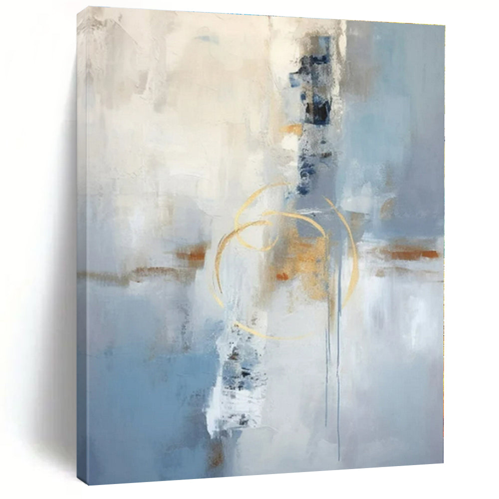 Large-Scale Hand-Painted Abstract Art for Dining Room and Hotel Lobby