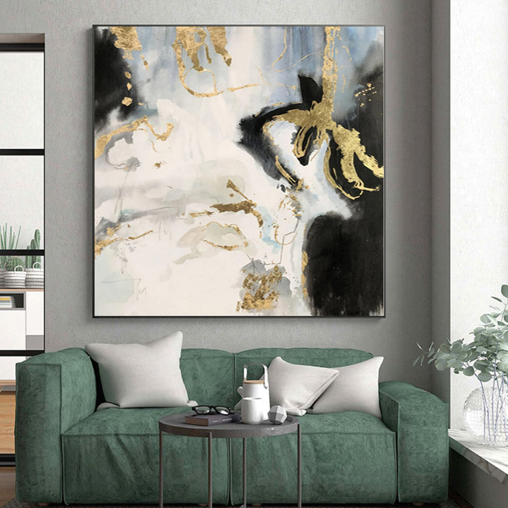 Gigantic Made-to-Order Abstract Painting for Living Room Fireplace Surround