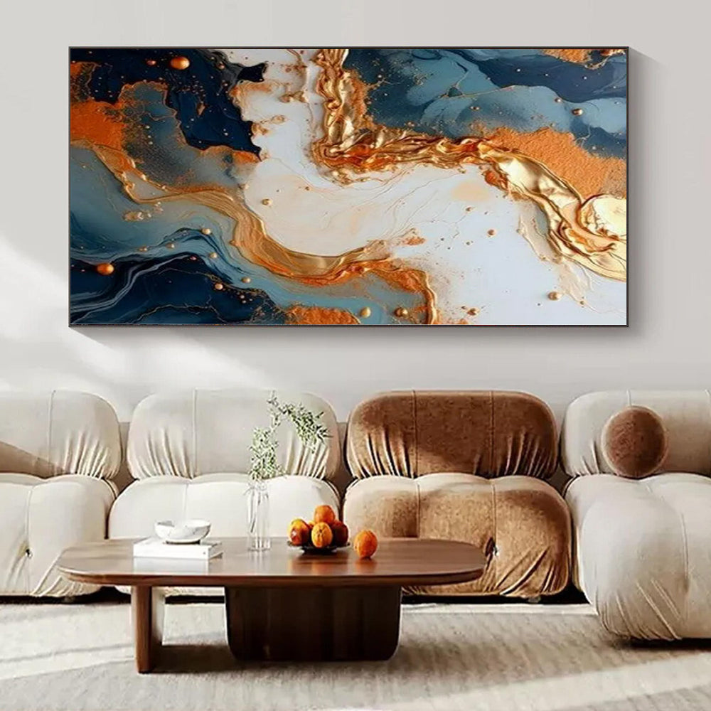 Huge Hand-Painted Contemporary Abstract Canvas for Bedroom Ceilings