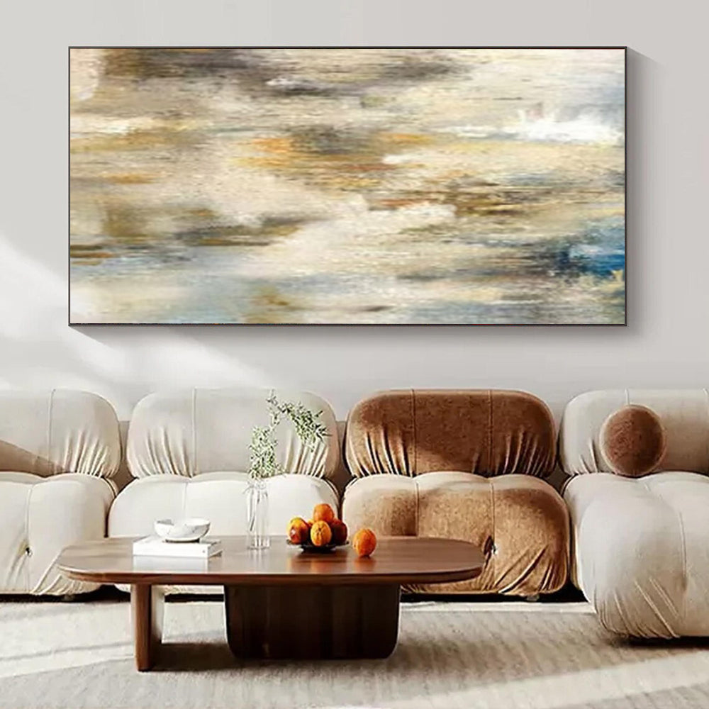 Extra-Vast Hand-Painted Modern Abstract Artwork for Grand Villa Gardens