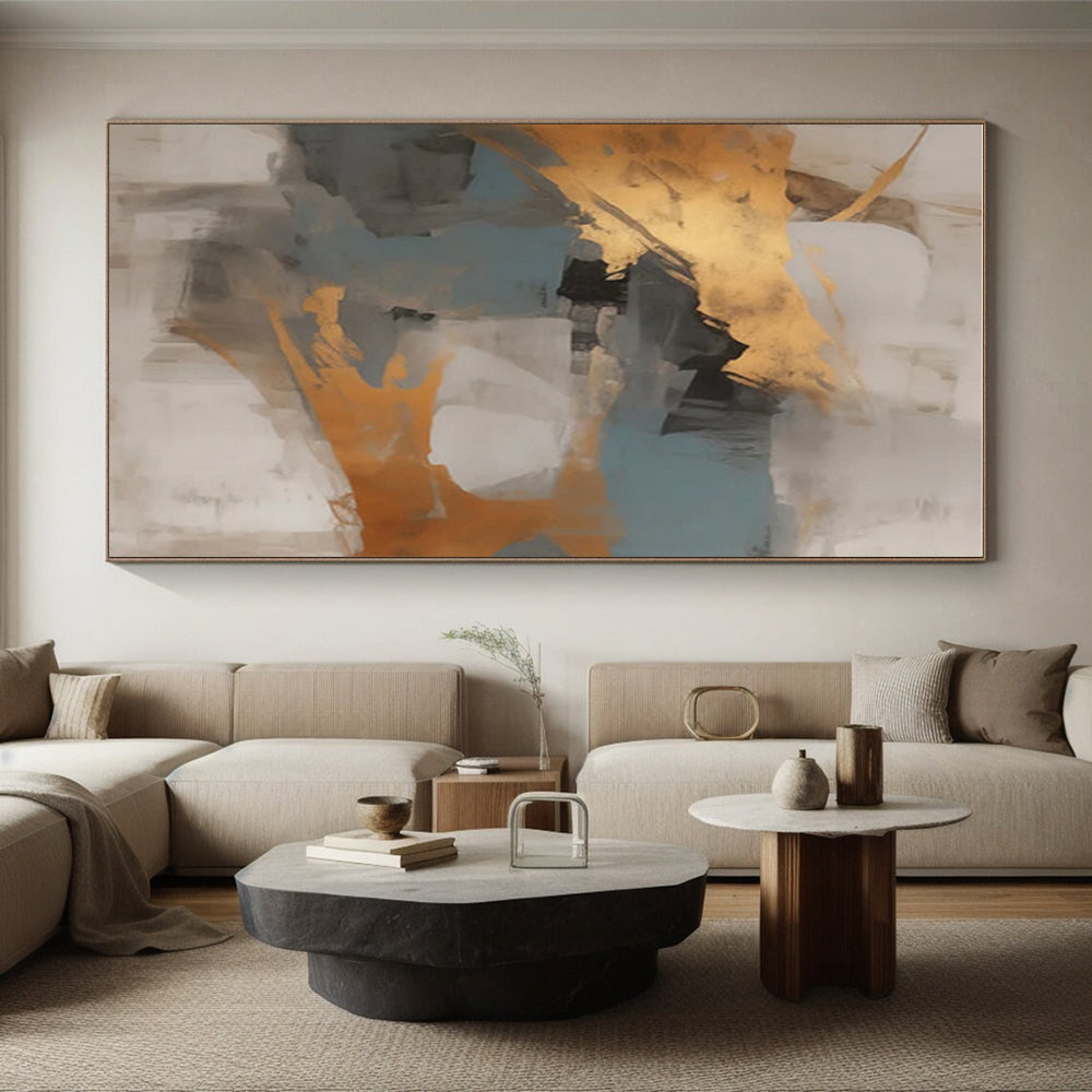 Super-Sized Contemporary Abstract Wall Mural for School Art Corridors