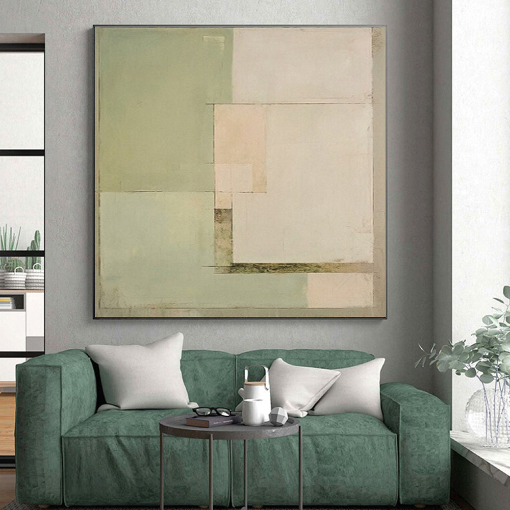 Colossal Handcrafted Abstract Canvas for Kids’ Playroom Slide Wall
