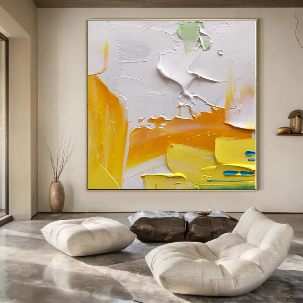 Hand-Painted Bespoke Abstract Mural for Hallway and Office