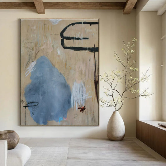 Custom Hand-Painted Abstract Painting for Office & Bar