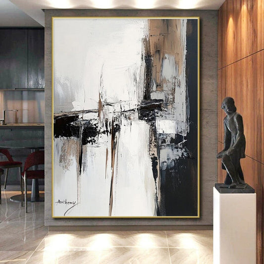 Colossal Contemporary Abstract Wall Art for Family Room Entertainment Zone