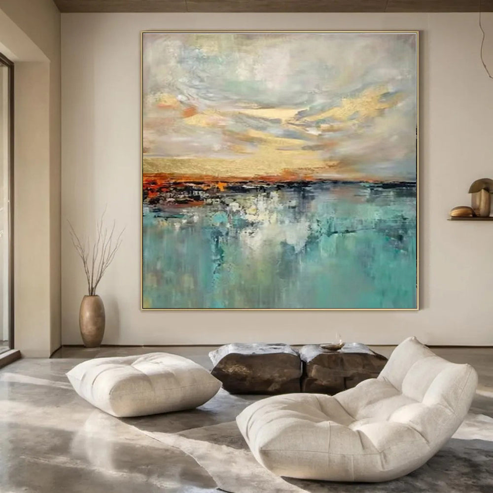 Custom Hand-Painted Abstract Painting for Dining Room & Hotel Wine Cellars