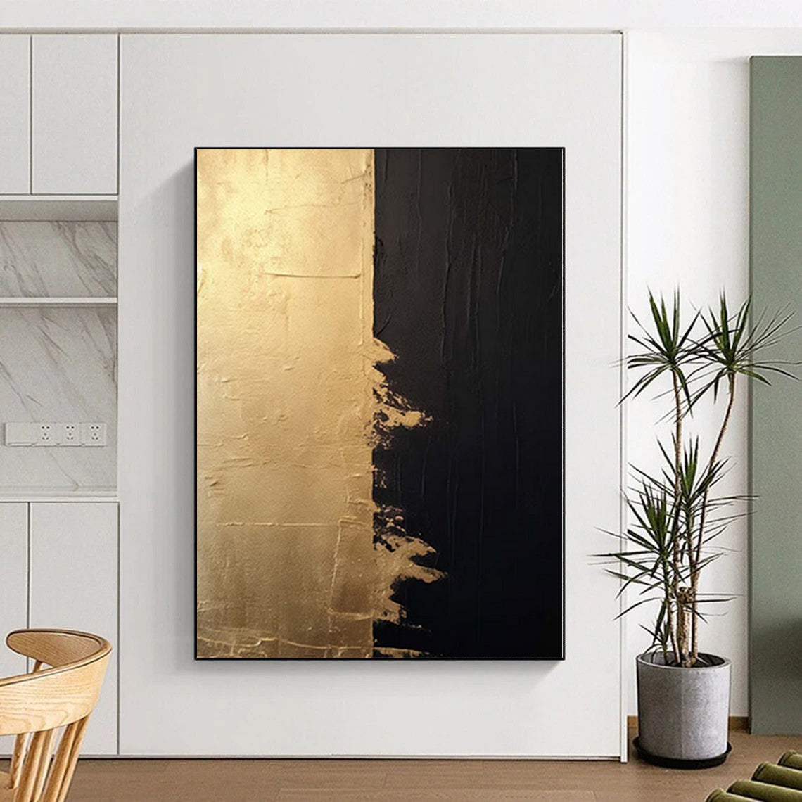 Immense Abstract Canvas for Pet Grooming Station Interiors - Commissioned Mixed Media on Canvas