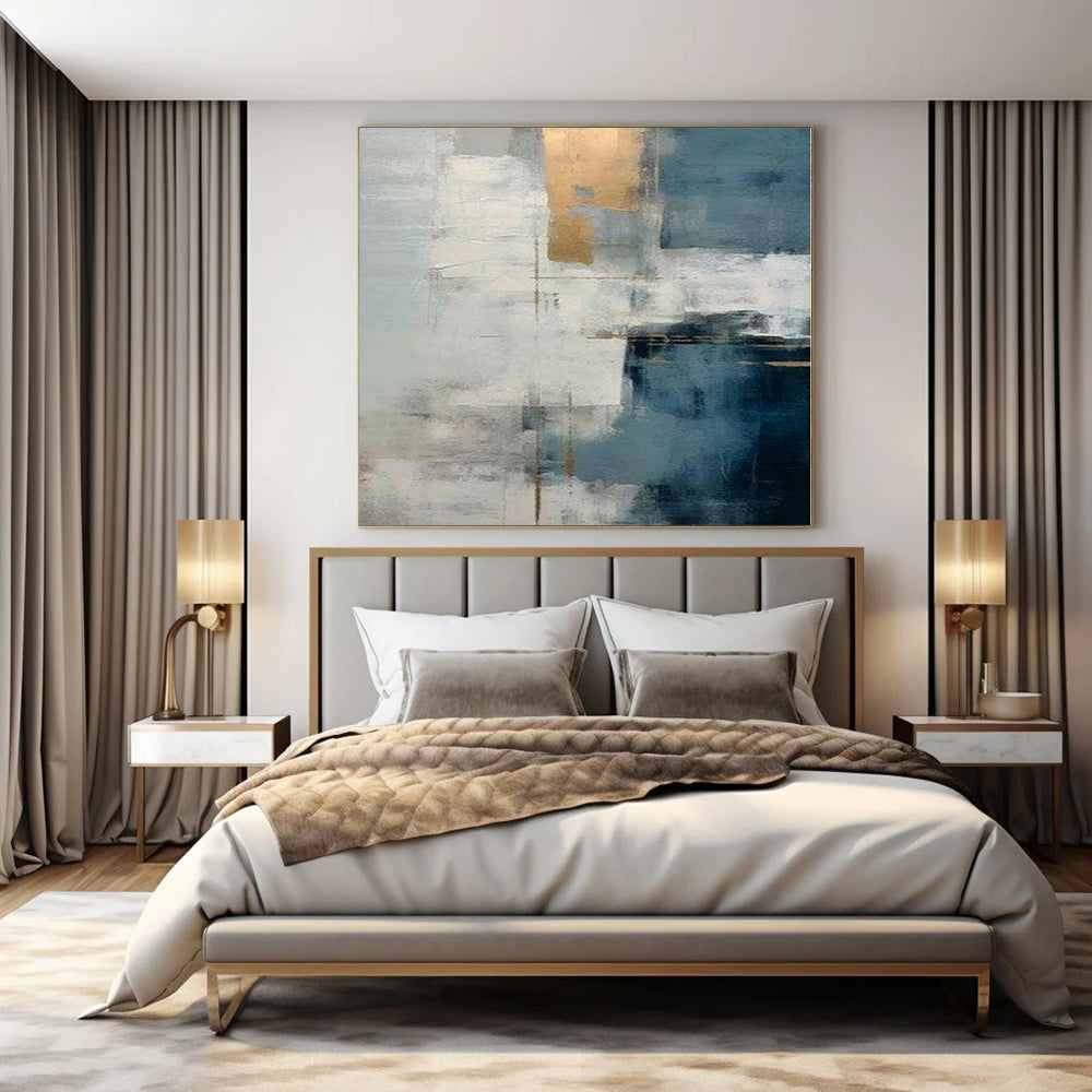Playful Polka Dot Hand-Painted Abstract Wall Art for Fun Dining Rooms