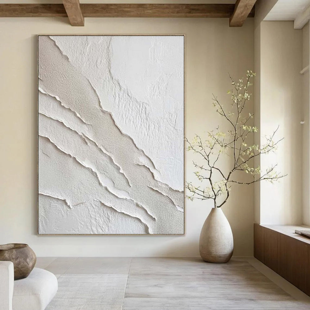 Monumental Abstract Painting for Conservatory Sunrooms - Custom Resin on Linen