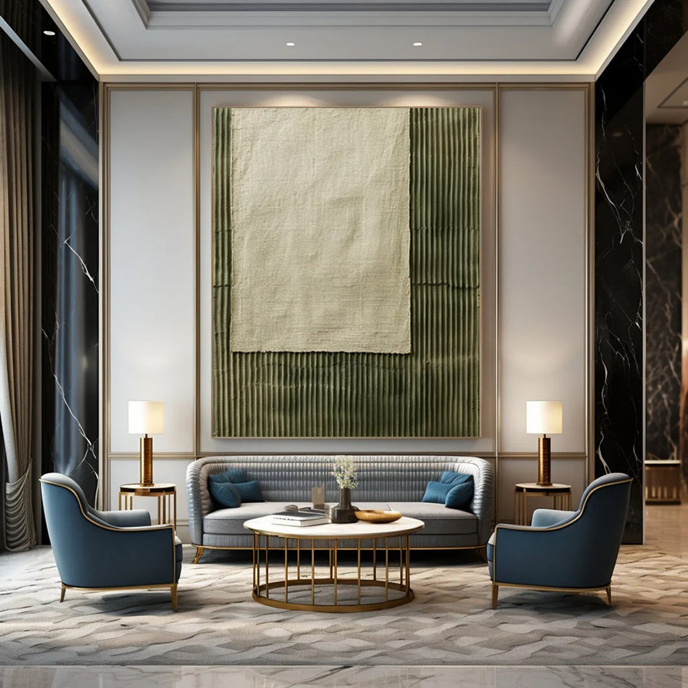 Giant Abstract Painting for Dressing Room Vanity Areas - Hand-Painted Acrylic on Canvas