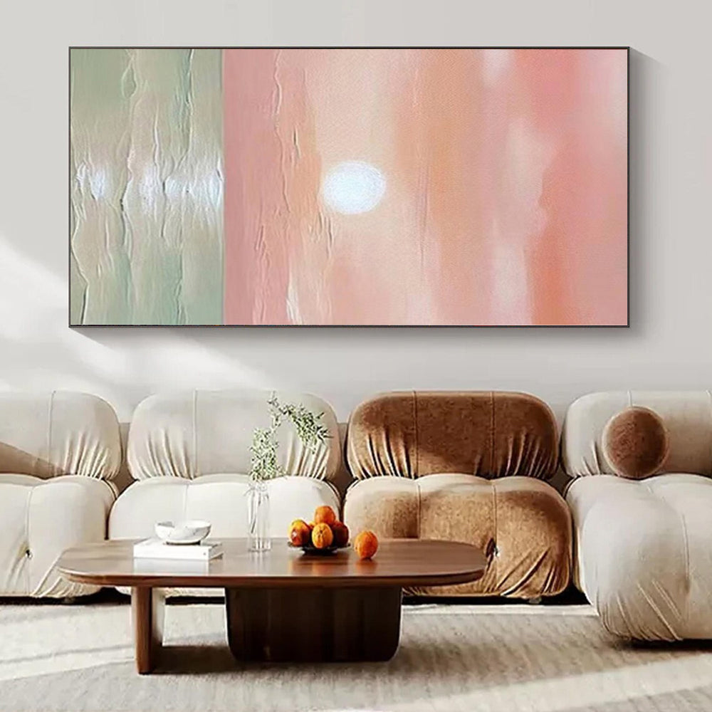 Monumental Abstract Painting for Bay Window Alcoves - Commissioned Mixed Media