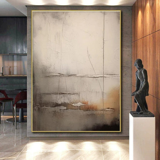 Huge Abstract Painting for Reading Nook Alcove Wall