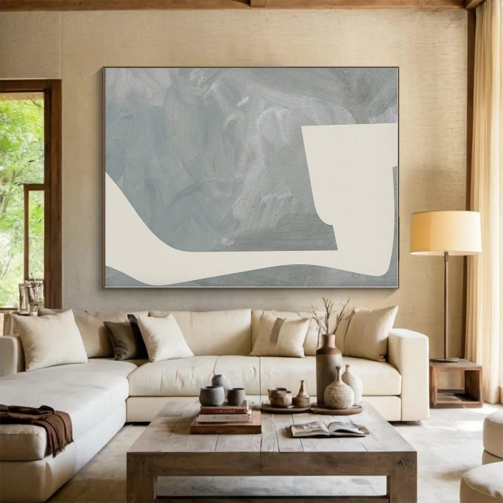 Enormous Hand-Painted Abstract Art for Home Gym Equipment Wall