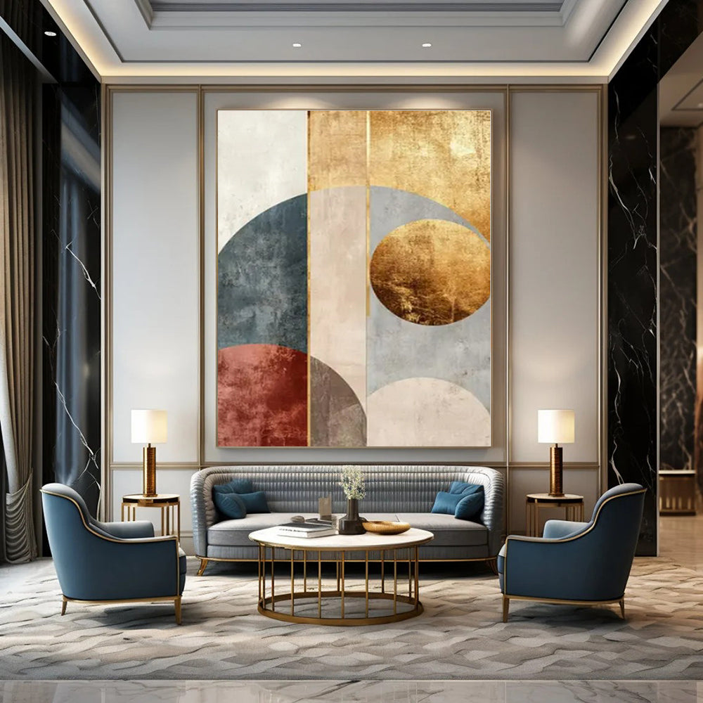 Rustic Retreat Hand-Painted Abstract Wall Decor for Country Bedrooms