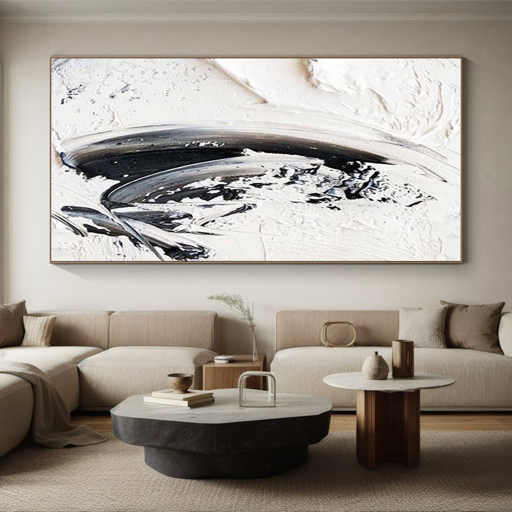 Monumental Abstract Painting for Kitchen Breakfast Nook Feature Wall
