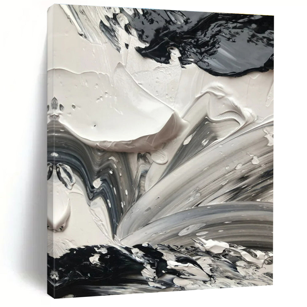 Oversized Hand-Painted Abstract Canvas for Home Music Studio Recording Booth Wall