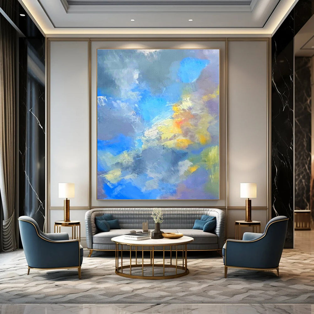 Hand-Painted Bespoke Abstract Art for Dining Room & Hotel Guest Rooms