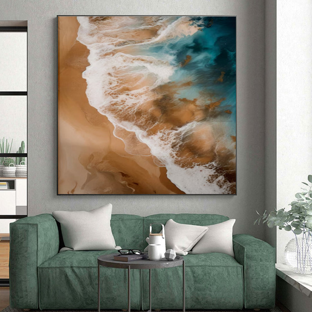 Extra-Huge Contemporary Abstract Painting for Home Library Study Nook Inspiration