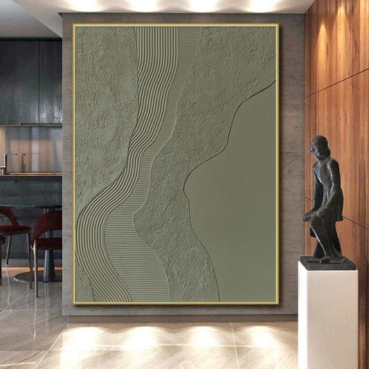 Grand Hand-Painted Abstract Painting for Hallway Corridors