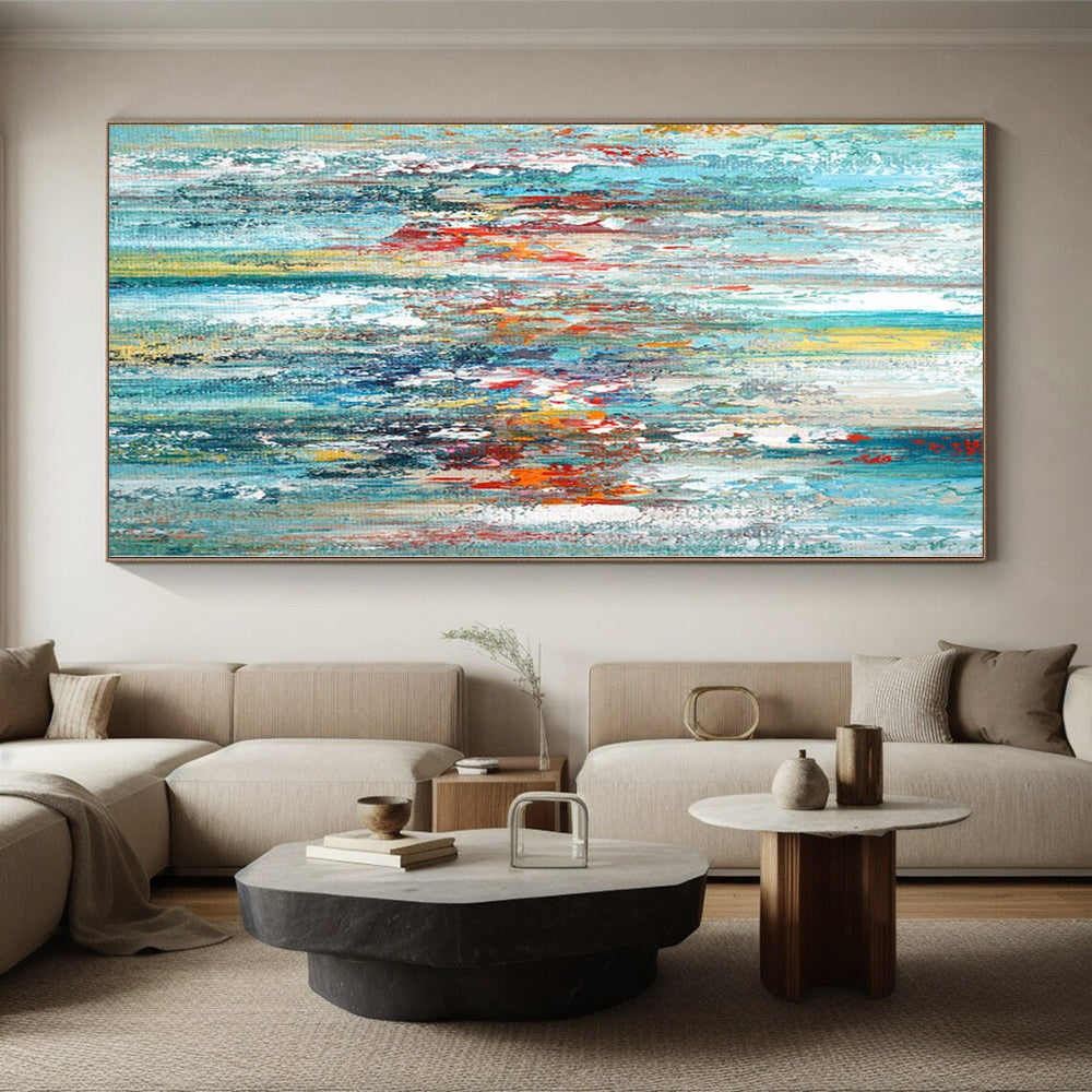 Large Custom Abstract Art for Bathroom Shower Alcove Walls