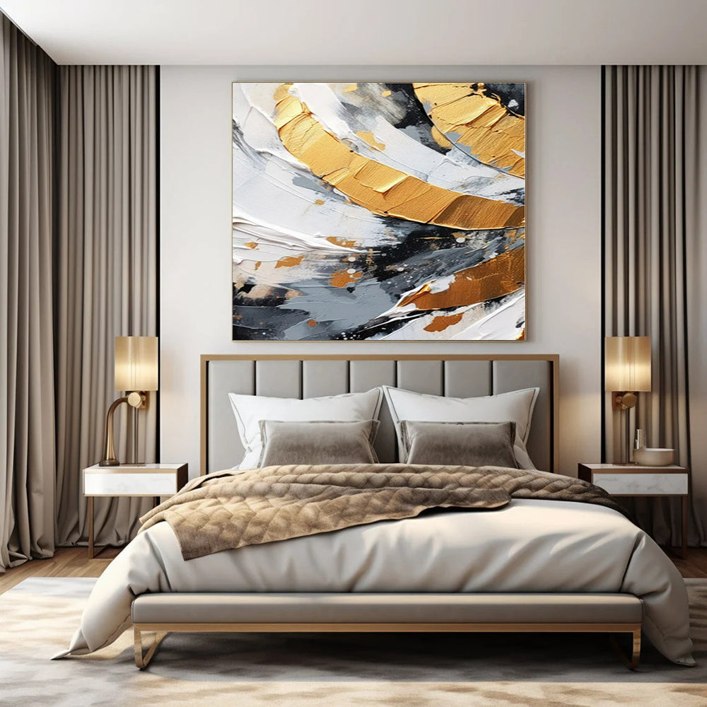 Industrial Edge Hand-Painted Mural for Urban-Style Bedrooms