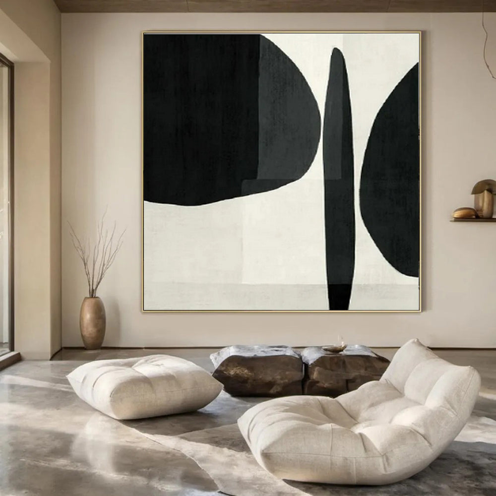Custom Hand-Painted Abstract Mural for Living Room & Hotel Fitness Centers