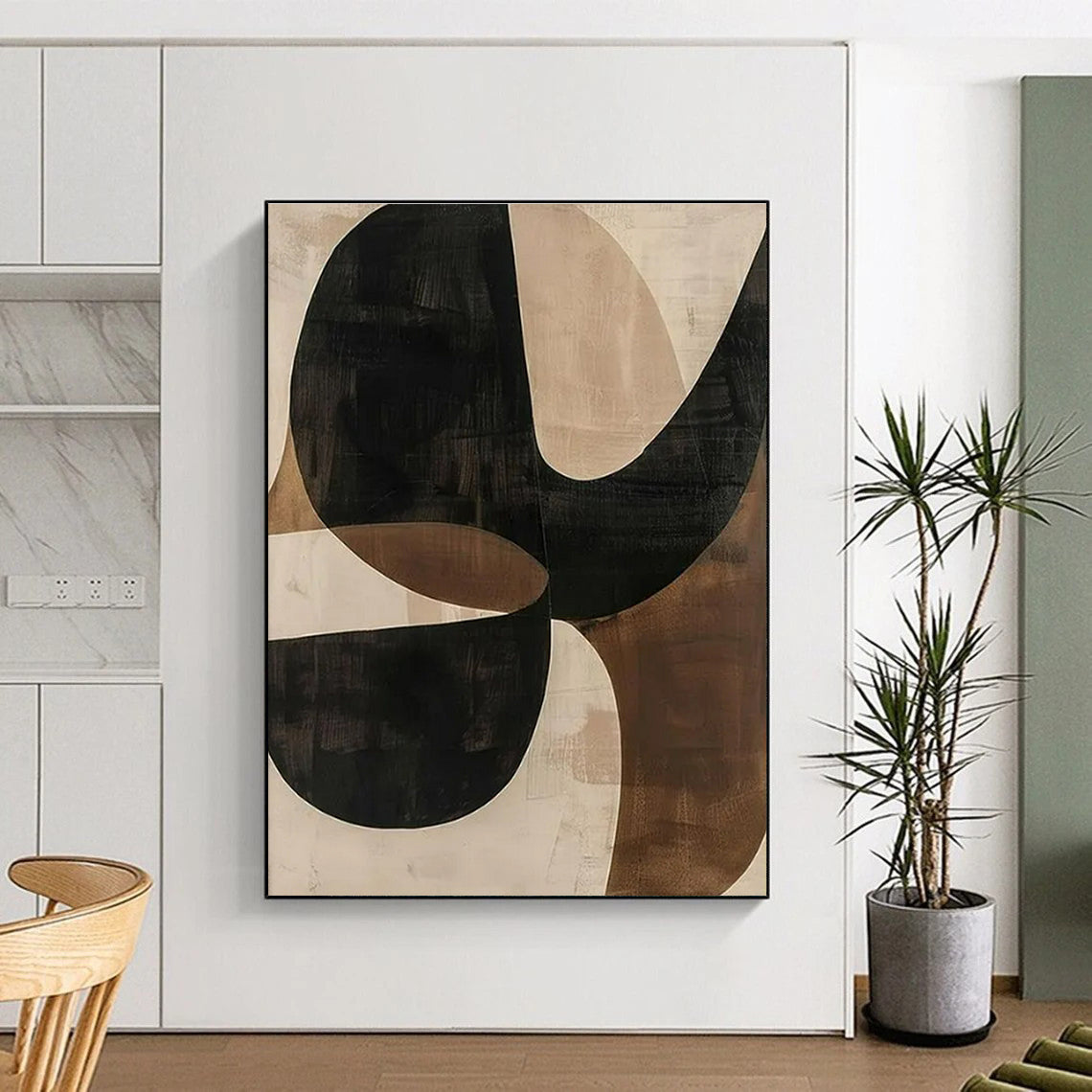 Large-Scale Modern Abstract Canvas for Event Registration Desk Backdrops
