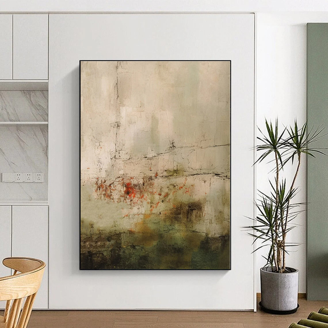 Custom Giant Hand-Painted Abstract Painting for Master Bedroom Retreat Wall LargeART0574