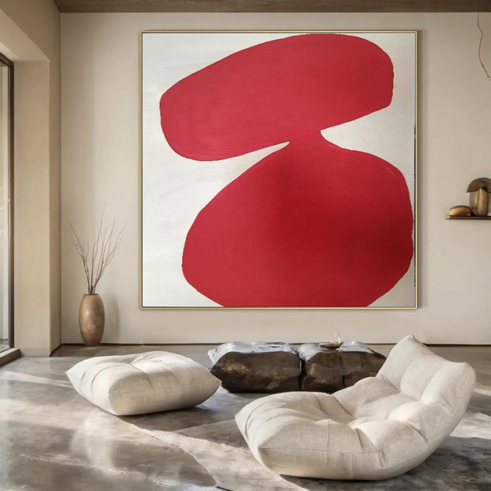 Oversized Hand-Painted Modern Abstract Painting for Elegant Home Living Rooms