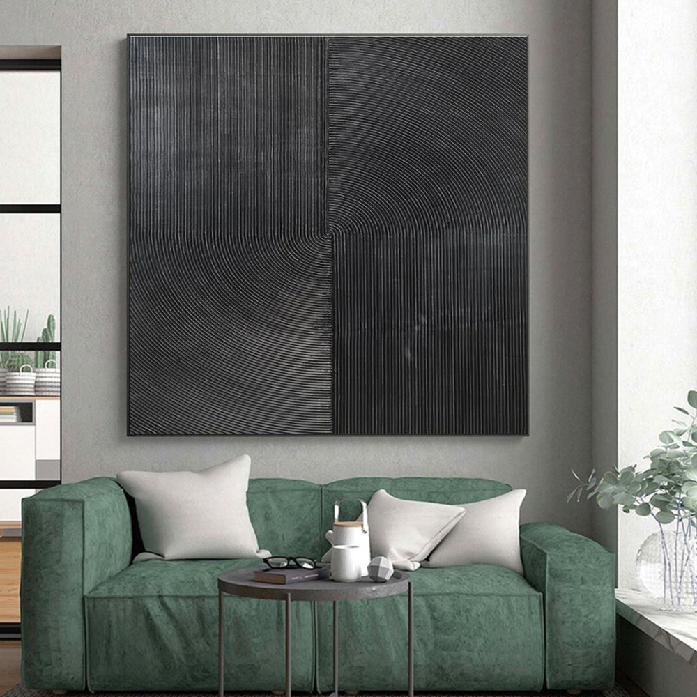 Perfectly-Sized Large Abstract Mural for Restaurant Open Kitchens