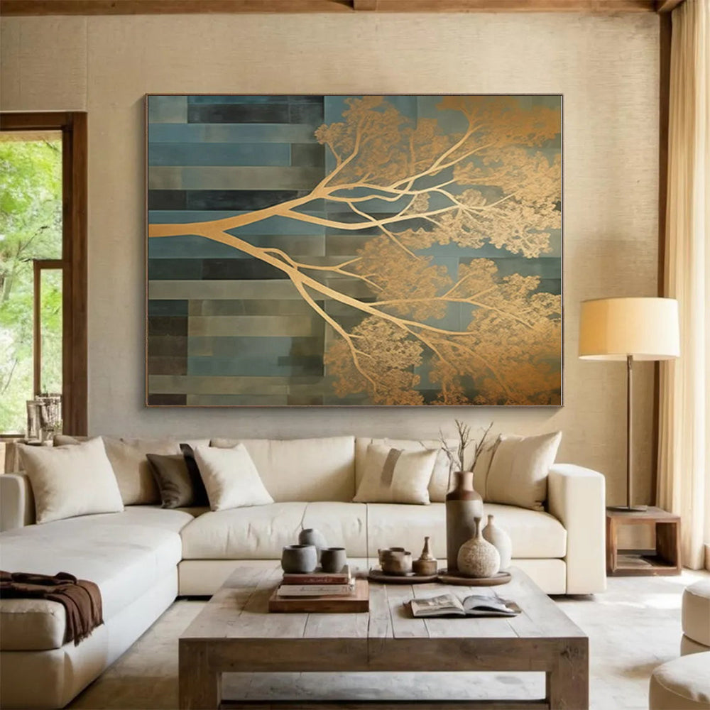 Huge Contemporary Abstract Painting for Home Gym Motivational Decor