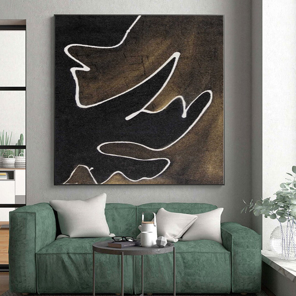 Monumental Abstract Swirl Painting - Made to Order Acrylic for Casino Lobby Entertainment Areas