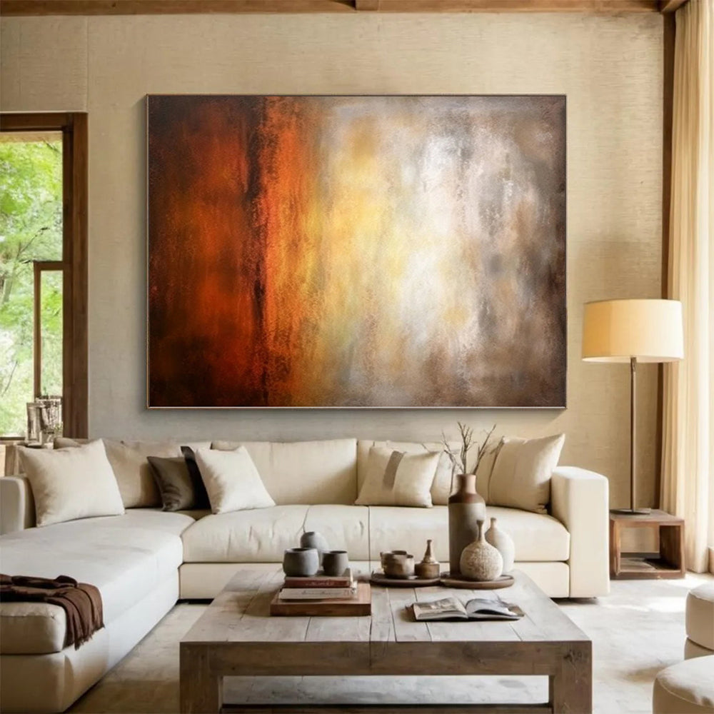 Immense Hand-Painted Abstract Art for Home Gym Mirror Walls