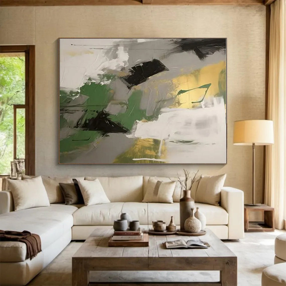 Extra-Huge Contemporary Abstract Canvas for Home Office Professional Decor