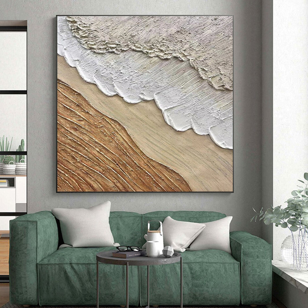 Monumental Abstract Painting for Home Indoor Poolside Lounge Wall