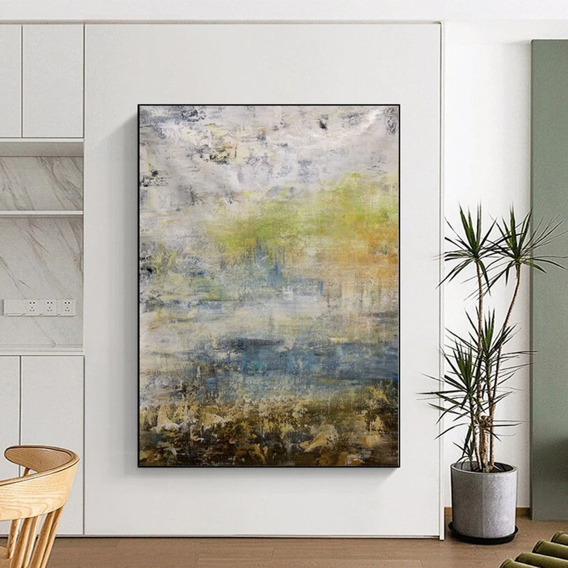 Colossal Made-to-Order Abstract Wall Art for Reading Nook Alcove