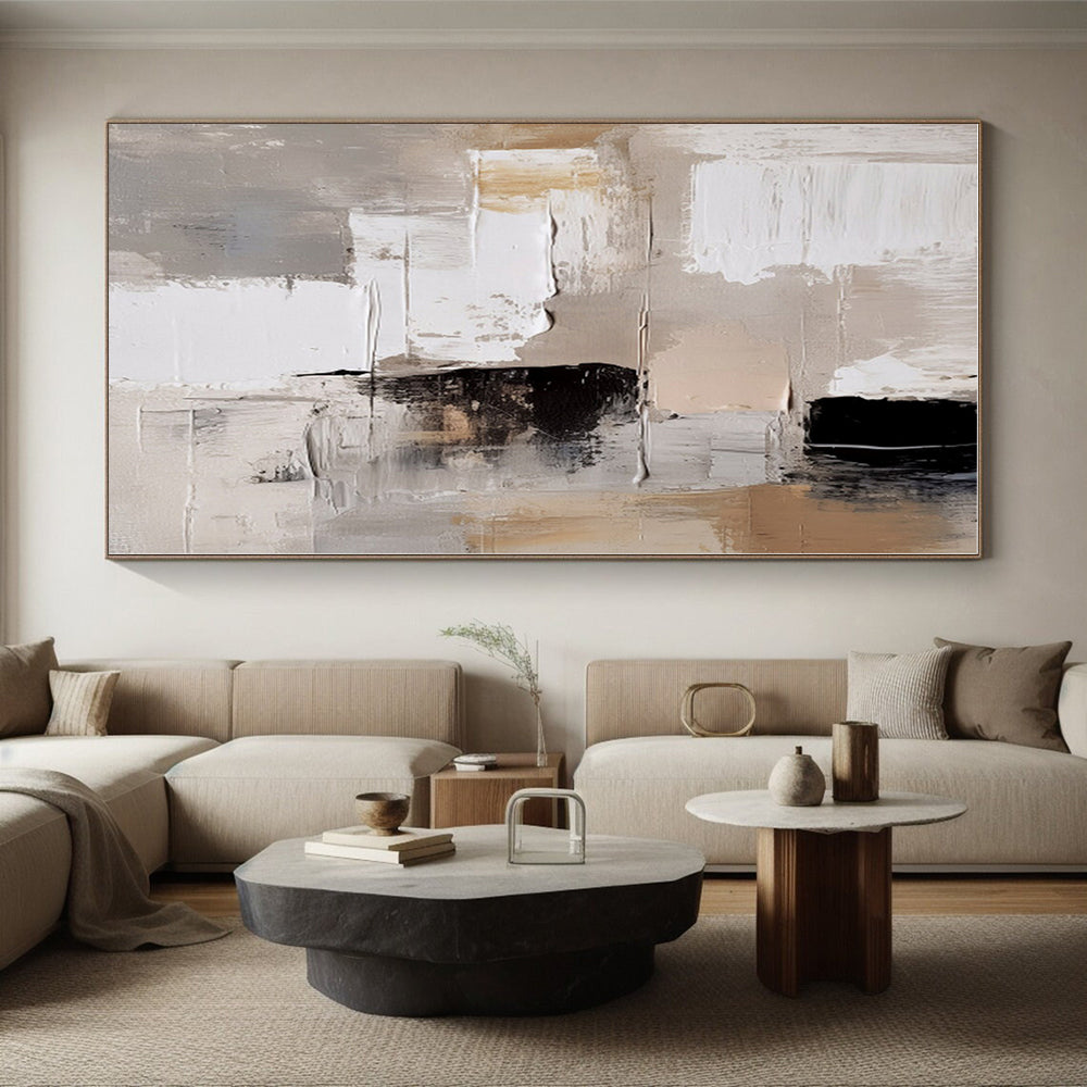 Mammoth Custom Abstract Art for Guest Room Fireplace Feature Wall