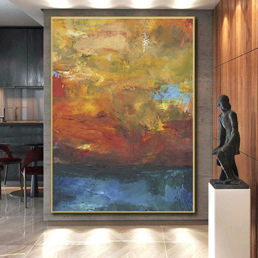 Gigantic Customized Abstract Canvas for Attic Home Office Ceiling