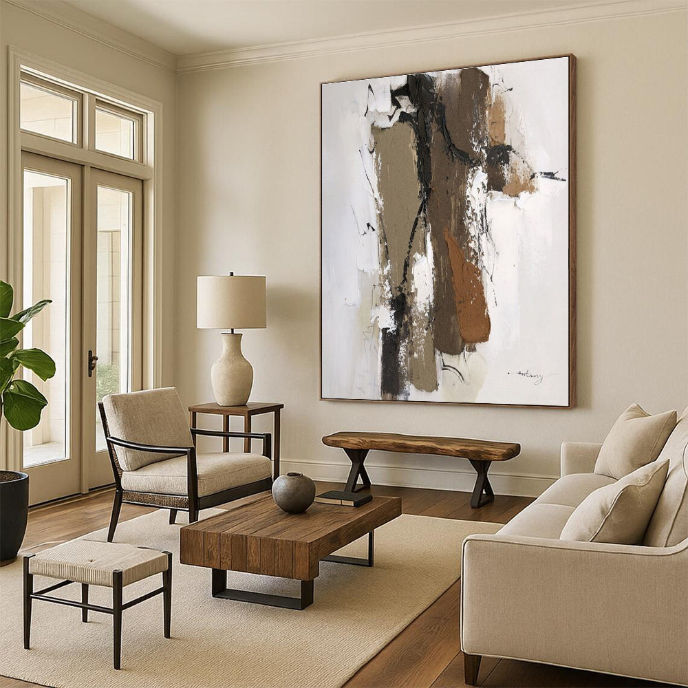 Vast Contemporary Abstract Wall Art for Bathroom Spa-Like Vibe